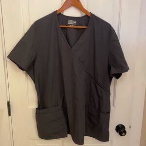 Cherokee Women’s Dark Gray V-Neck Scrub Top